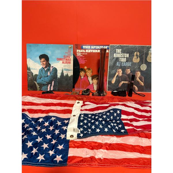 US Flags and compasses