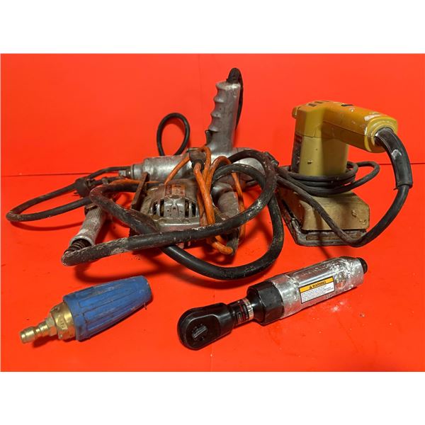 lot of vintage garage and workshop power tools