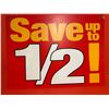 Image 1 : 31”x 23” red sign advertising a sale