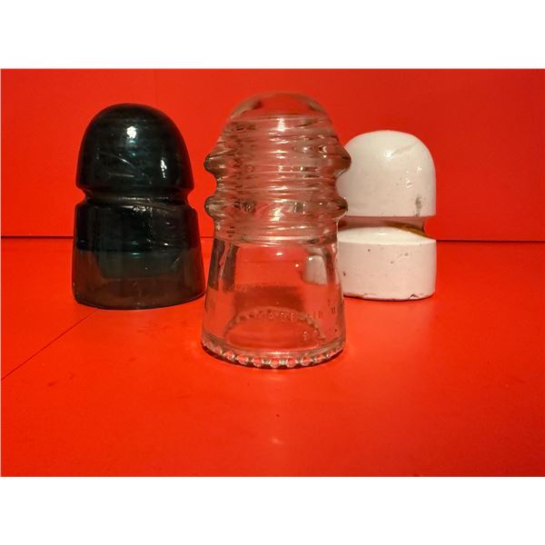 vintage glass electrical insulators