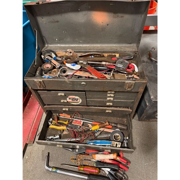 vintage metal machinist's tool chest