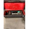 Image 2 : vintage Craftsman tool box with various hand tools
