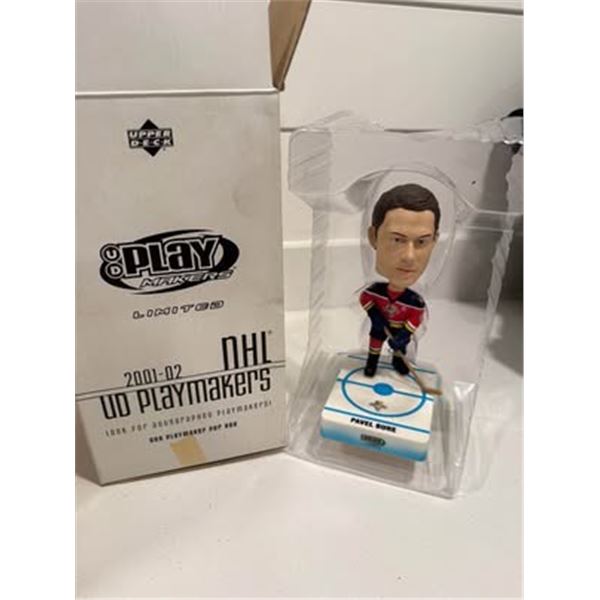 2001-02 Upper Deck Playmakers Pavel Bure NHL bobblehead and a couple cards