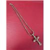 Image 1 : Gold plated cross and gold chain