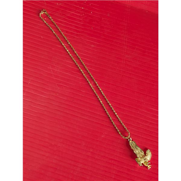 Gold plated Flying Eagle necklace