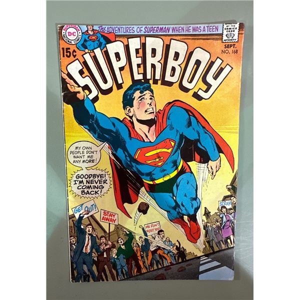 Superboy #168 (DC Comics, 1970) "Goodbye! I'm Never Coming Back!"