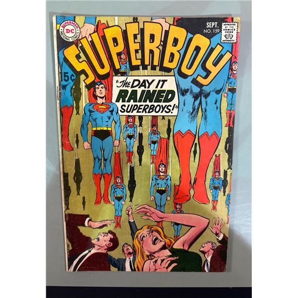 Superboy #159 (DC, 1969) "The Day It Rained Superboys!" Comic Book