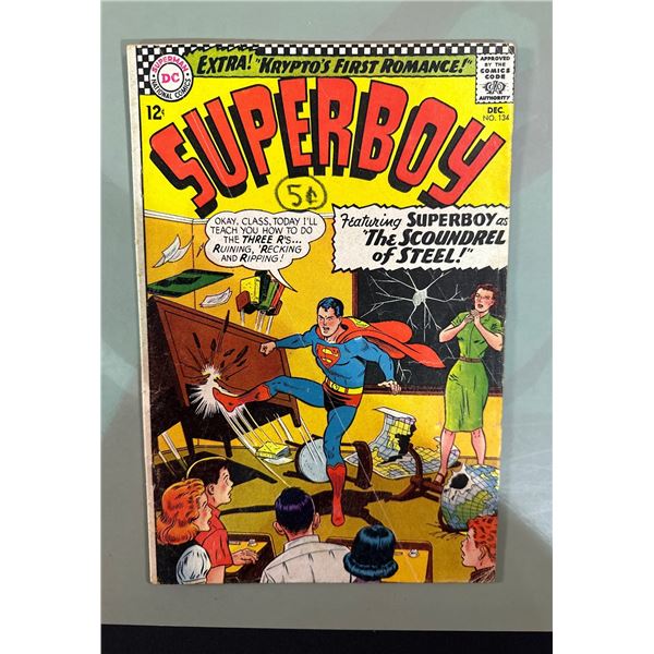 Superboy #134 (DC, 1966) Krypto's First Romance! The Scoundrel of Steel!