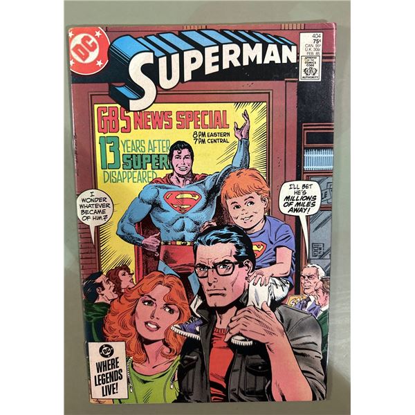 Superman #404 (DC Comics, 1985) CBS News Special Copper Age Comic