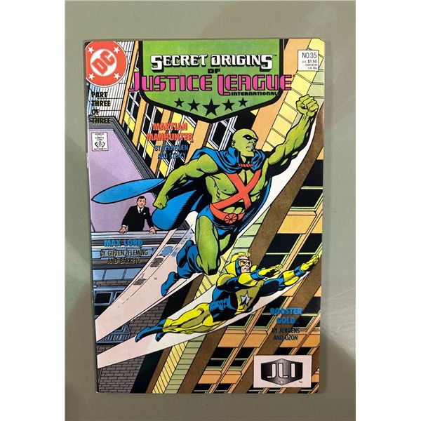 Secret Origins #35 (DC 1988) Justice League, Martian Manhunter, Booster Gold