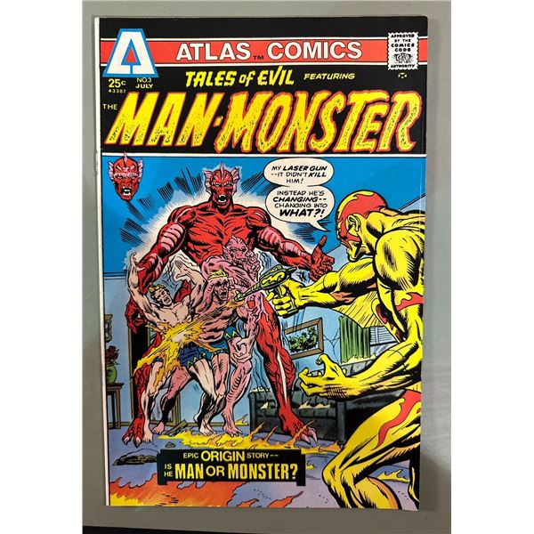 1975 Atlas Comics Tales of Evil #3 The Man-Monster Origin
