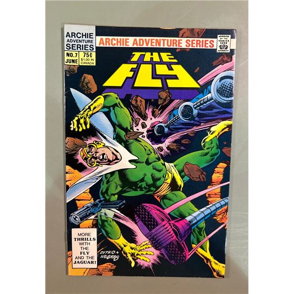 1984 The Fly #7 Comic Book, Archie Adventure Series, Steve Ditko Art