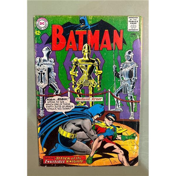 Batman #172 (DC, 1965) "Attack of the Invisible Knights!" Medieval Armor