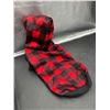 Image 3 : Size Small Red and Black Plaid Pet Hoodie