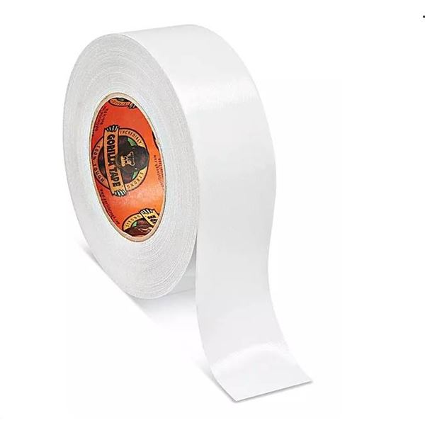 Gorilla White Tape, 1.88 in x 30 yd, Heavy Duty Adhesive Roll