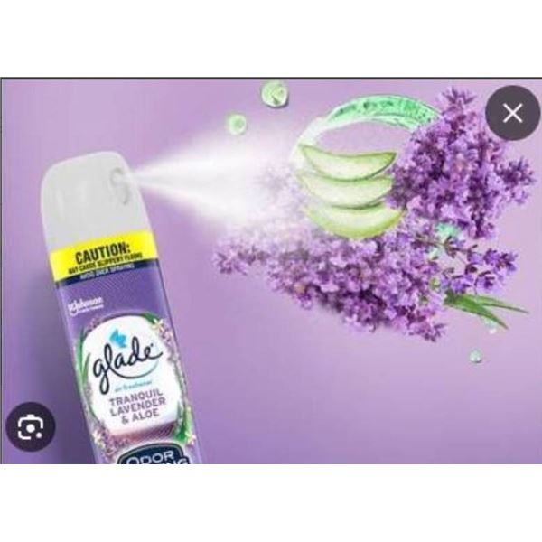 6 Glade Tranquil Lavender & Aloe Air Freshener Sprays (275g Each)