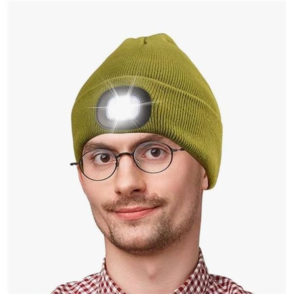 BK LED Toque in Olive Green with Built-In Light