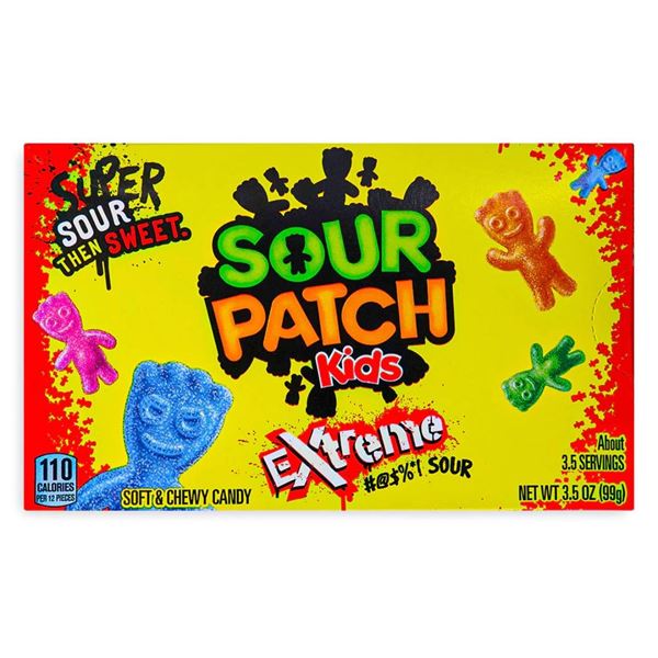 Lot Of 9 Sour Patch Kids Extreme 100g Candy Packs