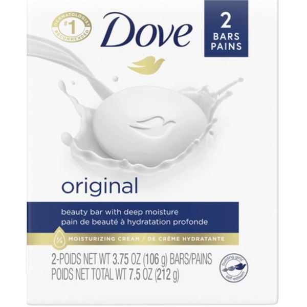 Lot 6 Packs Dove Beauty Bar with Moisturizing Cream, 2 Bars Each