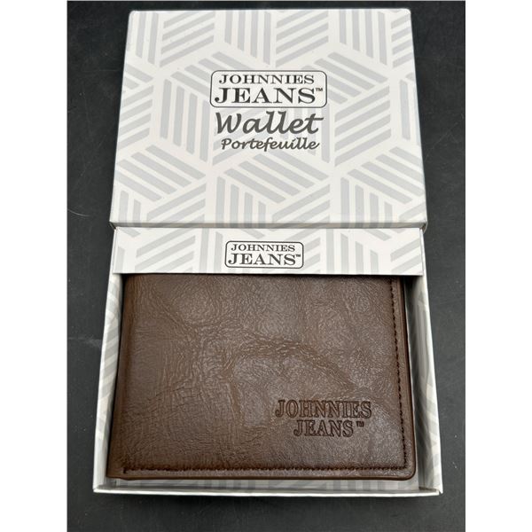 Johnnies Jeans Leather Bifold Wallet With Card Slots And Bill Compartments