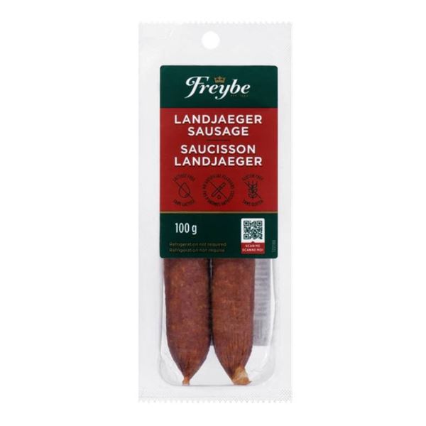 Freybe Landjaeger Sausage 100g Packs, Lot of 8