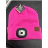 Image 2 : BK LED Toque Beanies With Built-In Light, Gray and Pink