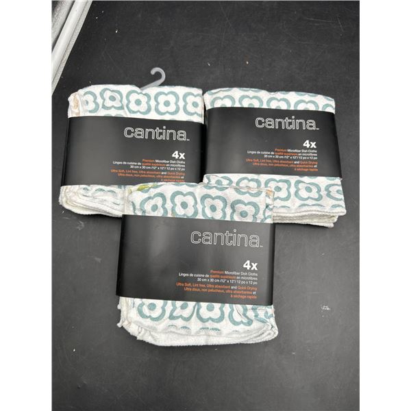 Lot of 3 – Cantina 4X Premium Microfiber Dish Cloths