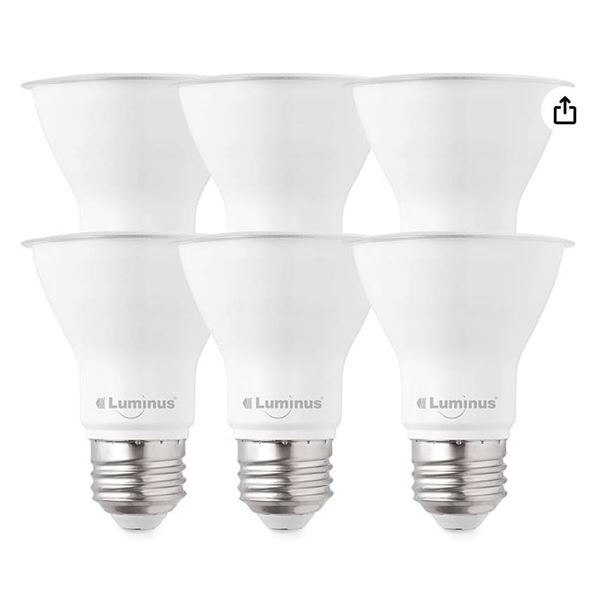 Luminus LED Basix PAR20 50W Equivalent 3000K Bulbs, 6-Pack
