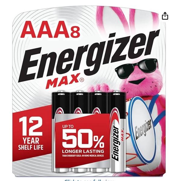 Lot of 2 Energizer MAX AA Alkaline Batteries, Packs of 8