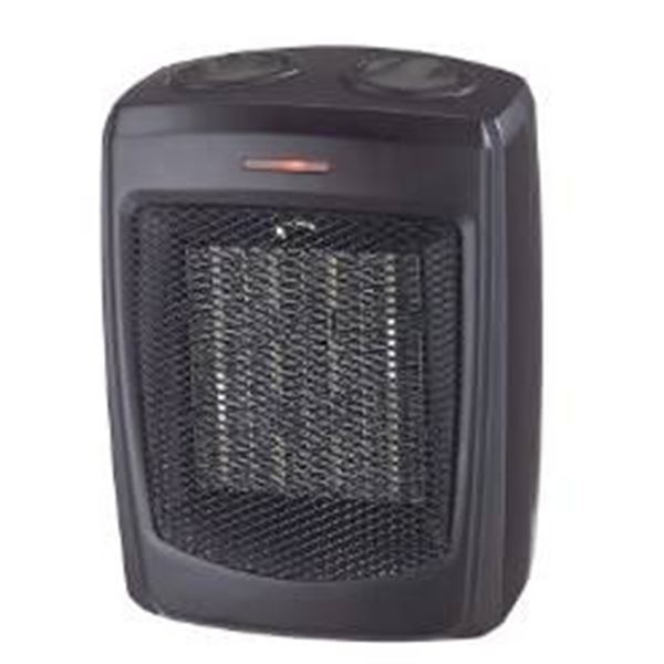 Homebase 1500W Ceramic Heater With Adjustable Thermostat and Overheat Protection