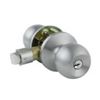 Image 1 : RB Reliabilt Bola Keyed Entry Door Knob, Brushed Stainless Steel Finish