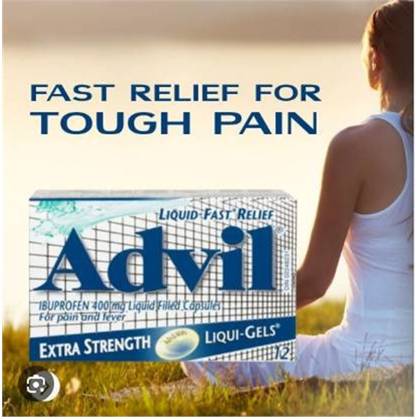 Advil Liquid-Fast Relief Extra Strength Liqui-Gels 400 mg – 2 x 12 Capsules