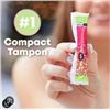 Image 1 : U by Kotex Click Compact Unscented Tampons, Super, 4 Packs of 16