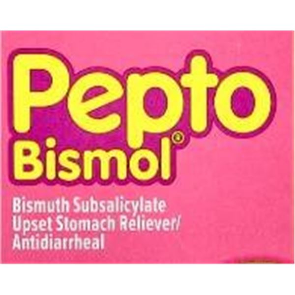 24 Caplets & 12 Chewable Pepto-Bismol for Digestive Symptoms Relief