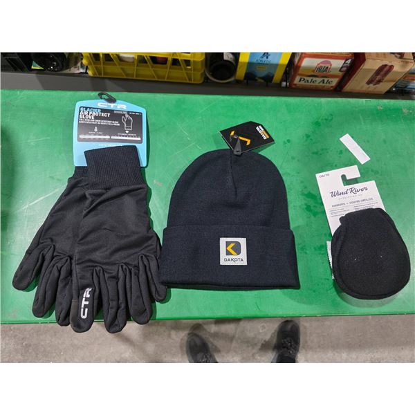 CTR Gloves, Dakota Hat, and WindRiver Ear Covers