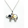 Image 5 : Sterling Silver White Sapphire (0.14ct) and Pearl Elephant Pendant with Sterling Silver C chain, W/A