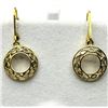 Image 1 : Gold Plated Sterling Silver Natural Rose Cut Diamond (0.25ct) Drop Style Earrings, W/A $370.00.