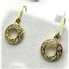 Image 3 : Gold Plated Sterling Silver Natural Rose Cut Diamond (0.25ct) Drop Style Earrings, W/A $370.00.