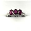 Image 1 : Sterling Silver Natural Enhanced Ruby (1.50ct) with CZ (0.02ct) Ring, Size 8, W/A $230.00.