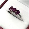 Image 3 : Sterling Silver Natural Enhanced Ruby (1.50ct) with CZ (0.02ct) Ring, Size 8, W/A $230.00.