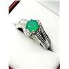 Image 1 : Sterling Silver Natural Green Onyx (0.75ct) with CZ (0.20ct) Ring, Size 8.5, W/A $200.00.