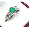 Image 3 : Sterling Silver Natural Green Onyx (0.75ct) with CZ (0.20ct) Ring, Size 8.5, W/A $200.00.