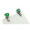 Image 2 : Sterling Silver Natural Green Onyx (2ct) with CZ (0.25ct) Earrings, W/A $380.00.