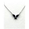 Image 1 : Sterling Silver Natural Blue Sapphire Pendant with Sterling Silver Chain, Retail $350.00.