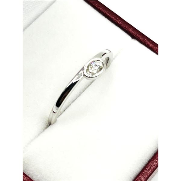 10KT White Gold Natural Diamond (0.07ct) Ring, Size 7, W/A $1175.00. Diamond is the birthstone for A
