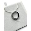 Image 1 : Sterling Silver Natural Diamond (0.11ct) Circle Pendant with Sterling Silver Chain, W/A $280.00.