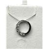 Image 2 : Sterling Silver Natural Diamond (0.11ct) Circle Pendant with Sterling Silver Chain, W/A $280.00.