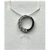 Image 3 : Sterling Silver Natural Diamond (0.11ct) Circle Pendant with Sterling Silver Chain, W/A $280.00.