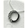 Image 4 : Sterling Silver Natural Diamond (0.11ct) Circle Pendant with Sterling Silver Chain, W/A $280.00.