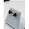 Image 3 : Sterling Silver Natural Smokey Quartz Round Shape Earrings, Retail $250.00.